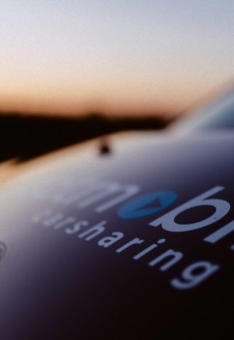 Corporate Fotografie in Mannheim Für Stadtmobil Rhein Neckar, Auto im Sonnenuntergang